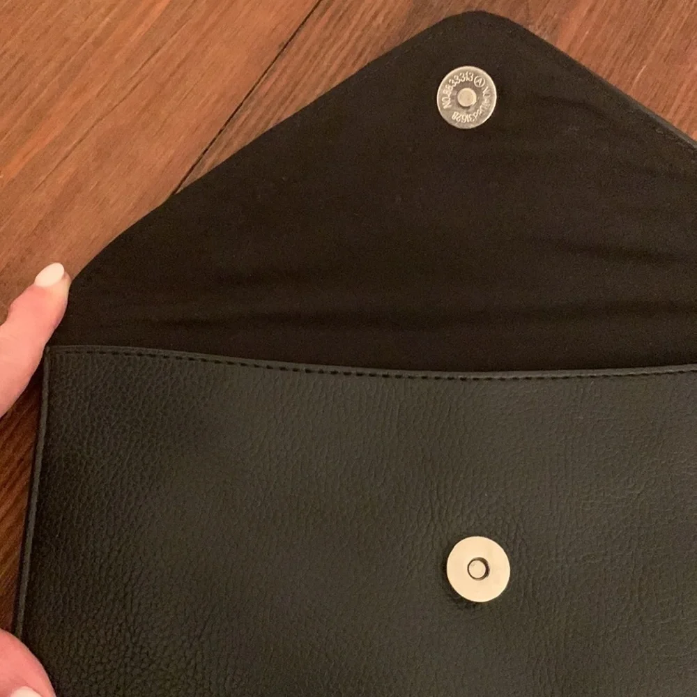 B-Low The Belt Black Envelope Style Studded Clutch Chic Modern Stylish